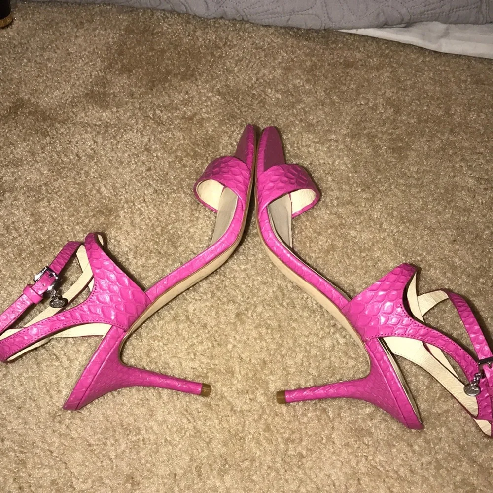 Michael Kors Hot Pink Strappy Heeled Sandals
